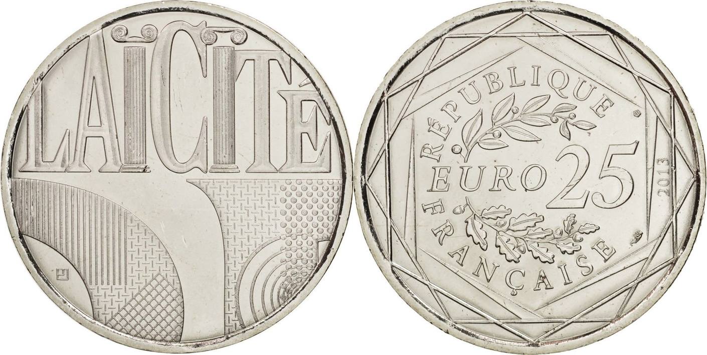 25 euro 2013 france coin, silver ms(63)