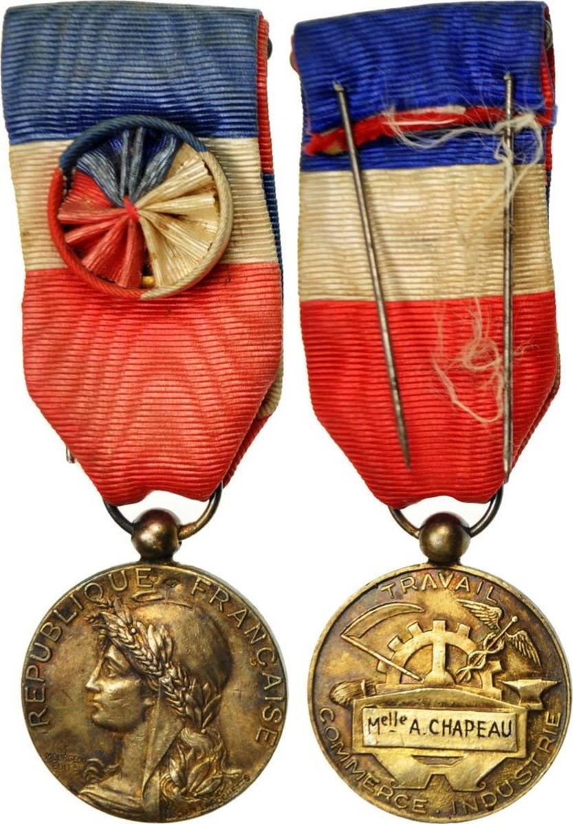 medal france commerce-travail-industrie, very good