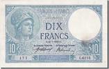 France 10 Francs Banknote, 10 F 1916-1942 ''Minerve'', 1918-07-20 -