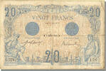 France 20 Francs 20 F 1905-1913 ''Bleu'', KM #68b, 1913-01-09,... -