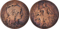 France 5 Centimes Coin, Dupuis, Paris, Variety 900, Bronze -