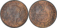 France 2 Centimes Coin, Dupuis, Paris, Bronze, KM:841 -