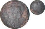 France Centime Coin, Dupuis, Paris, Bronze, KM:840 -