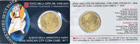 VATICAN CITY 50 Euro Cent Coin card N°7, Brass -