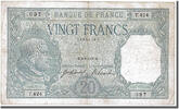 France 20 Francs Banknote, 20 F 1916-1919 ''Bayard'', 1916-09-02 -
