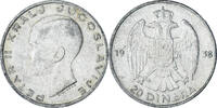 Yugoslavia 20 Dinara Coin, Petar II, Silver, KM:23 -