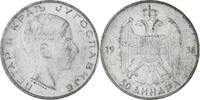Yugoslavia 50 Dinara Coin, Petar II, Silver, KM:24 -