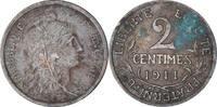 France 2 Centimes Coin, Dupuis, Paris, Bronze, KM:841 -