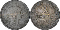 France 2 Centimes Coin, Dupuis, Paris, Bronze, KM:841 -