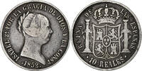 Spain 10 Reales 1852 Madrid Isabel II, Madrid, Silver, KM:595.3 S+ 1,213.24 元  ＋  41.42 元 运费