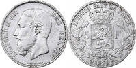Belgium 5 Francs, 5 Frank Leopold II, Silver, KM:24 -