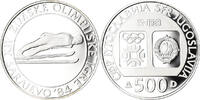Yugoslavia 500 Dinara Coin, BE, Silver, KM:102 -