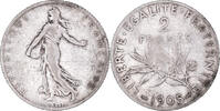 France 2 Francs Coin, Semeuse, Paris, Silver, KM:845.1 -