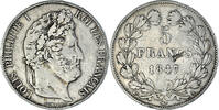 France 5 Francs Coin, Louis-Philippe, Paris, Silver -
