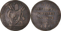 ITALIAN STATES Baiocco Coin, PAPAL STATES, Pius VII, Rome -