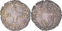 France 1/8 d'écu à la croix de face Coin, Nantes, Rare -