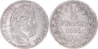 France 5 Francs Coin, Louis-Philippe, Rouen, Silver -