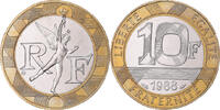 France 10 Francs Coin, Génie, Paris, Bi-Metallic, KM:964.1 -