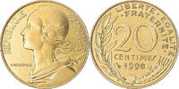 France 20 Centimes Coin, Marianne, Paris, BU -