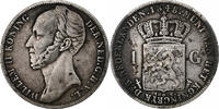 Netherlands Gulden William II, Silver, KM:66 -