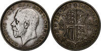 Great Britain 1/2 Crown George V, Silver, KM:835 -