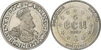 Belgium 5 Ecu Charles Quint, Silver, KM:166 -