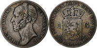Netherlands Gulden William II, Silver, KM:66 -