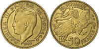 Monaco 50 Francs, Cinquante Rainier III, Paris, Aluminum-Bronze -