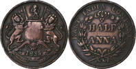 British India 1/2 Anna INDIA-BRITISH, Bombay, Copper, KM:447.1 -