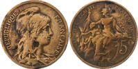 France 5 Centimes Dupuis, Paris, Bronze, Gadoury:165, KM:842 -
