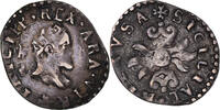 ITALIAN STATES 1/2 carlino Coin, Messina, Silver -