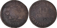 FRENCH STATES 10 Centimes Coin, ANTWERP, Anvers, Bronze -