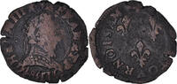 France Double Tournois 158[?] Lyon Coin, Henri III, Lyon, Copper S 275.70 元  ＋  41.42 元 运费