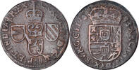 Spanish Netherlands Liard, 12 Mites Coin, Flanders, Charles II, Bruges -