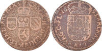 Spanish Netherlands Liard, 12 Mites Coin, Flanders, Charles II, Bruges -