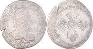 France 1/2 Franc Coin, Henri III, Paris, Silver -