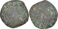France Double Tournois Coin, Henri III, Copper -