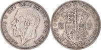 Great Britain 1/2 Crown Coin, George V, Silver, KM:835 -