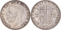 Great Britain 1/2 Crown Coin, George V, Silver, KM:835 -