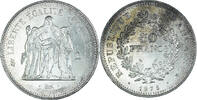 France 50 Francs Coin, Hercule, Paris, Silver, KM:941.1 -