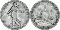 France Franc Coin, Semeuse, Paris, Silver, KM:844.1 -
