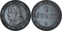 ITALIAN STATES Soldo, 5 Centesimi Coin, PAPAL STATES, Pius IX, Roma -