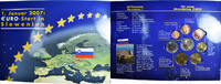 Slovenia 1 Cent to 2 Euro Euro start in Slovenia, euro set -