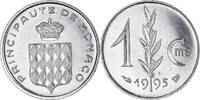 Monaco Centime Coin, Rainier III, BU, Stainless Steel, KM:155 -