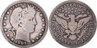 United States Quarter Coin, Barber Quarter, U.S. Mint, Philadelphia -