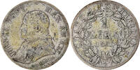 ITALIAN STATES Lira Coin, PAPAL STATES, Pius IX, Roma -