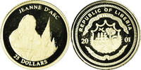 Liberia 25 Dollars Coin, Jeanne d'Arc, American Mint, Gold -