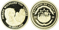 Liberia 25 Dollars Coin, Goethe, American Mint, Gold -