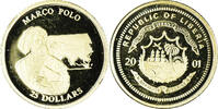 Liberia 25 Dollars Coin, Marco Polo, American Mint, Gold -