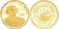 Liberia 25 Dollars Coin, Christophe Colomb, American Mint, Proof -